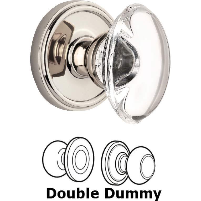 Double Dummy Set - Georgetown Rosette with Provence Knob in Polished Nickel