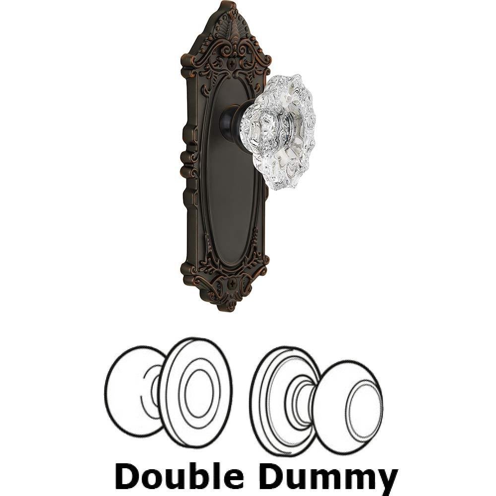 Double Dummy Set - Grande Victorian Plate with Crystal Biarritz Knob in Timeless Bronze