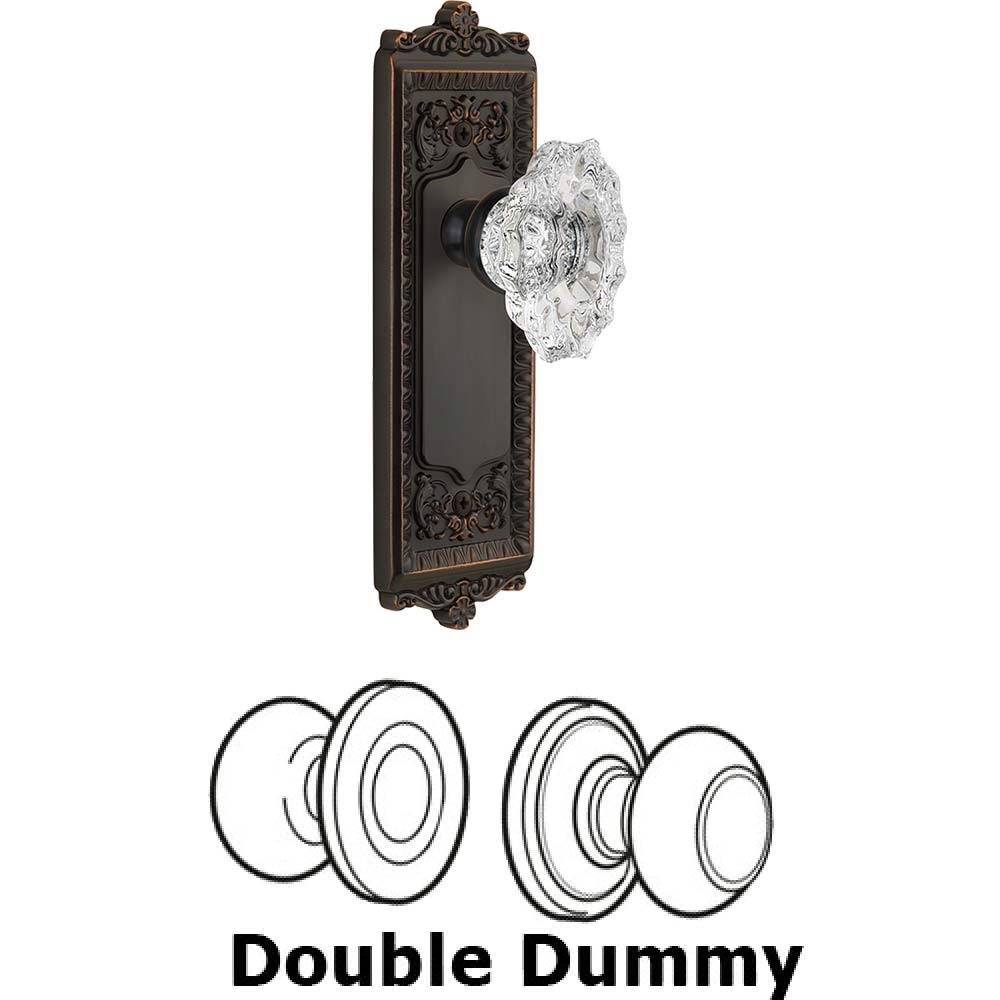 Double Dummy Set - Windsor Plate with Crystal Biarritz Knob in Timeless Bronze