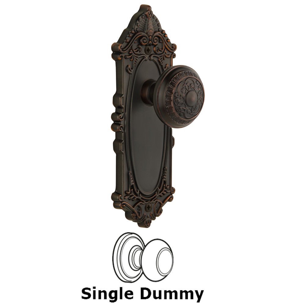 Grandeur Grande Victorian Plate Dummy with Windsor Knob in Timeless Bronze