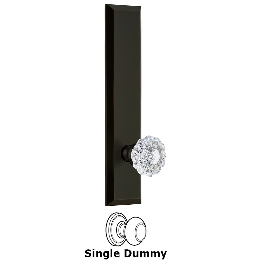 Single Dummy Fifth Avenue Tall Plate with Versailles Knob in Timeless Bronze
