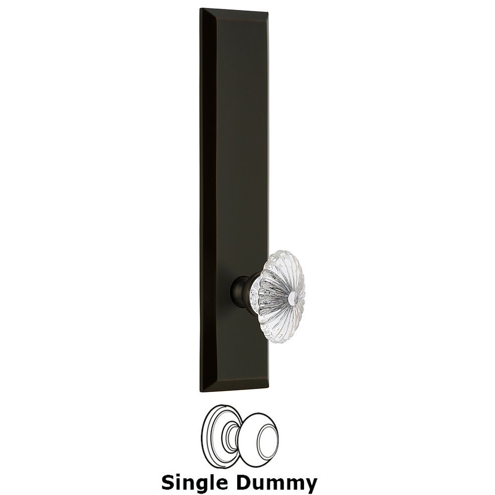 Single Dummy Fifth Avenue Tall Plate with Burgundy Knob in Timeless Bronze