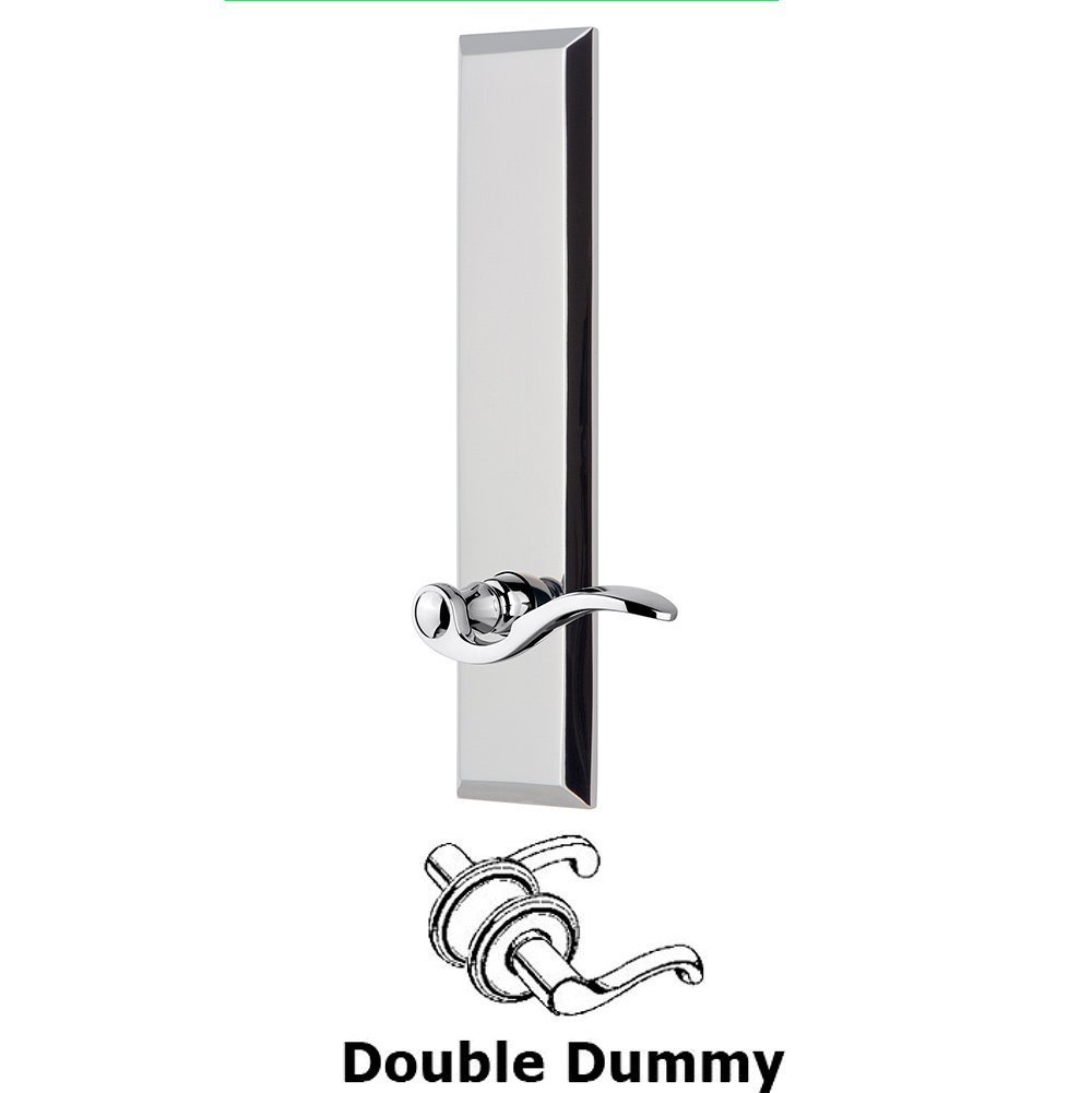 Double Dummy Fifth Avenue Tall with Bellagio Right Handed Lever in Bright Chrome