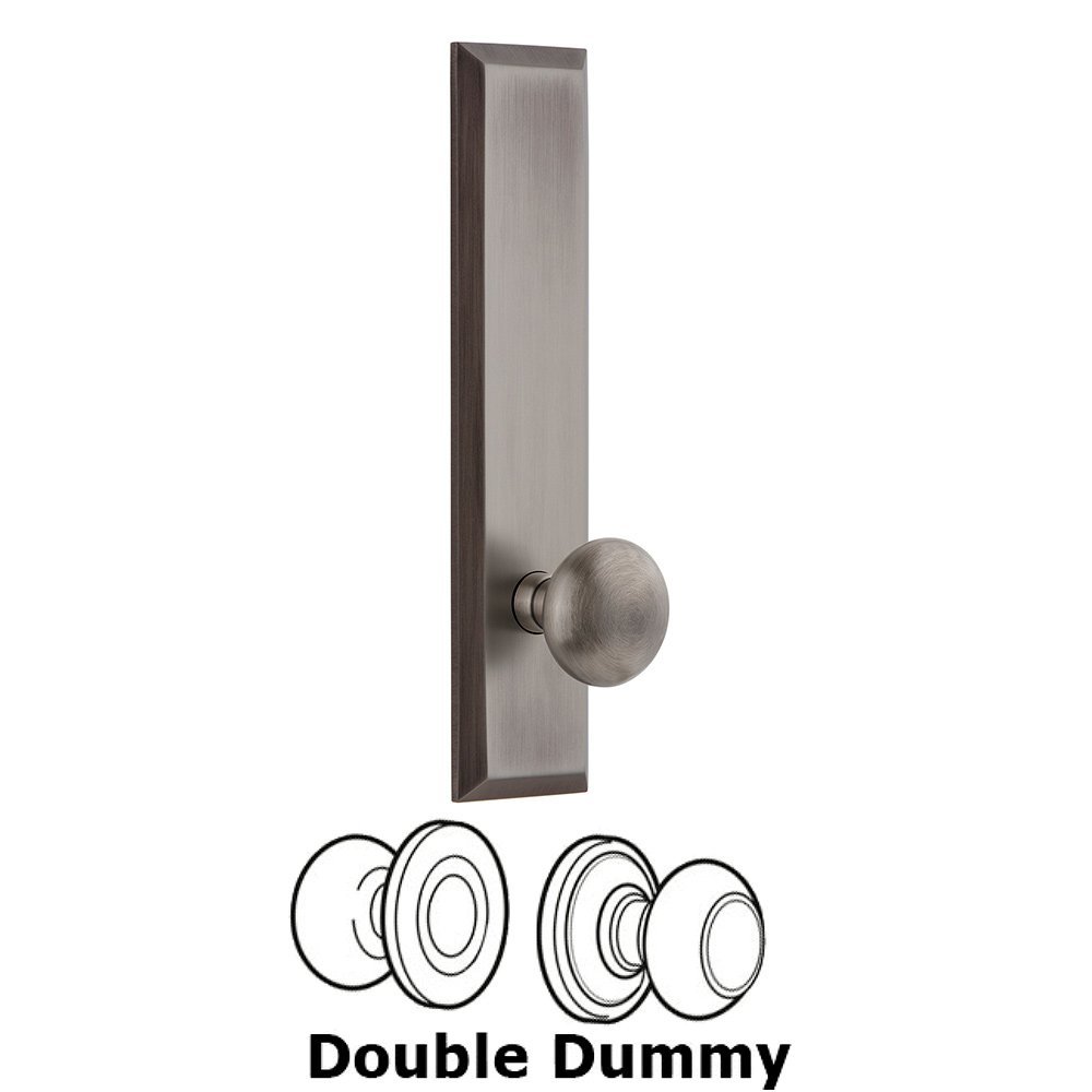 Double Dummy Fifth Avenue Tall with Fifth Avenue Knob in Antique Pewter