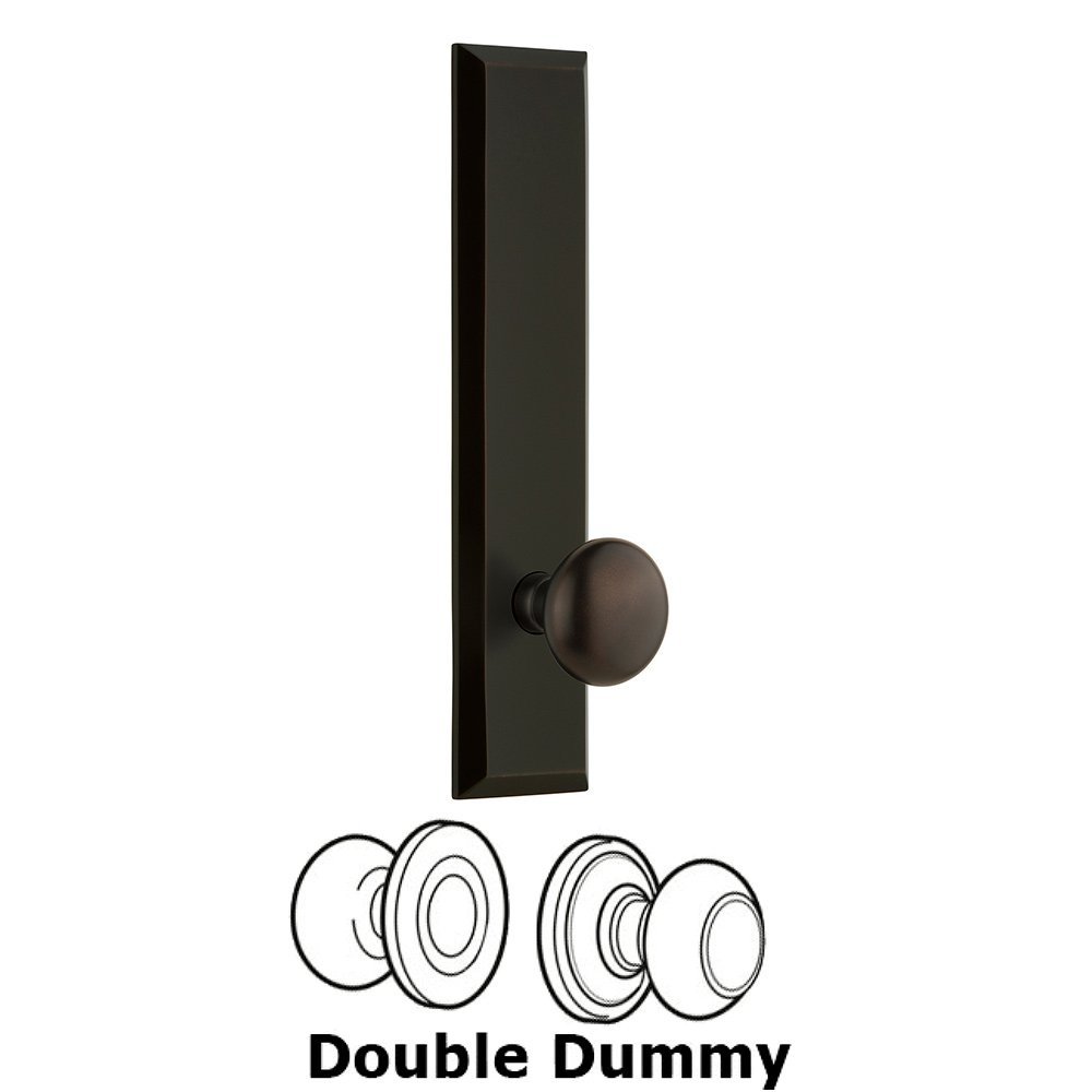Double Dummy Fifth Avenue Tall with Fifth Avenue Knob in Timeless Bronze