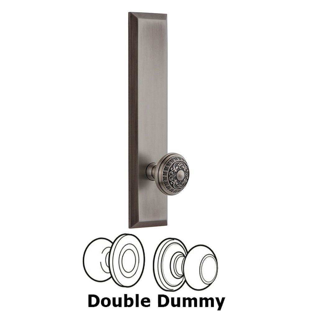 Double Dummy Fifth Avenue Tall with Windsor Knob in Antique Pewter
