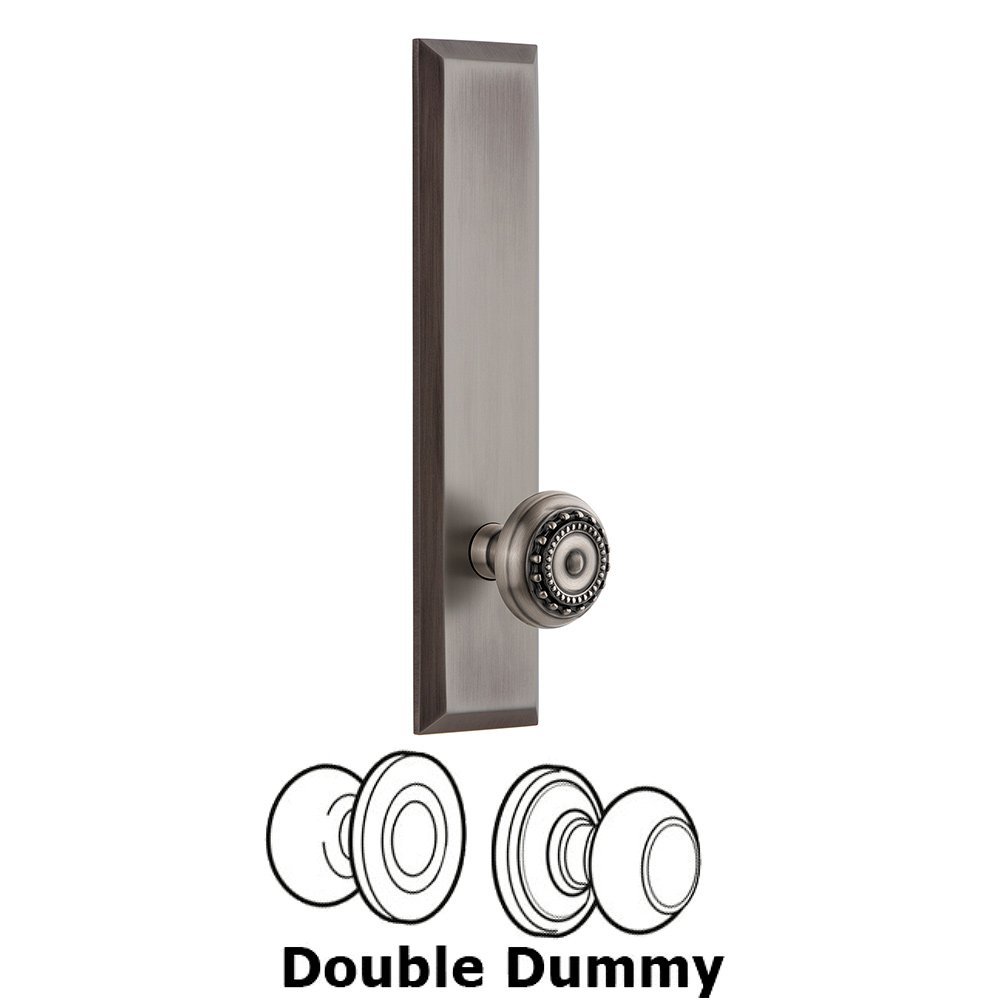 Double Dummy Fifth Avenue Tall with Parthenon Knob in Antique Pewter