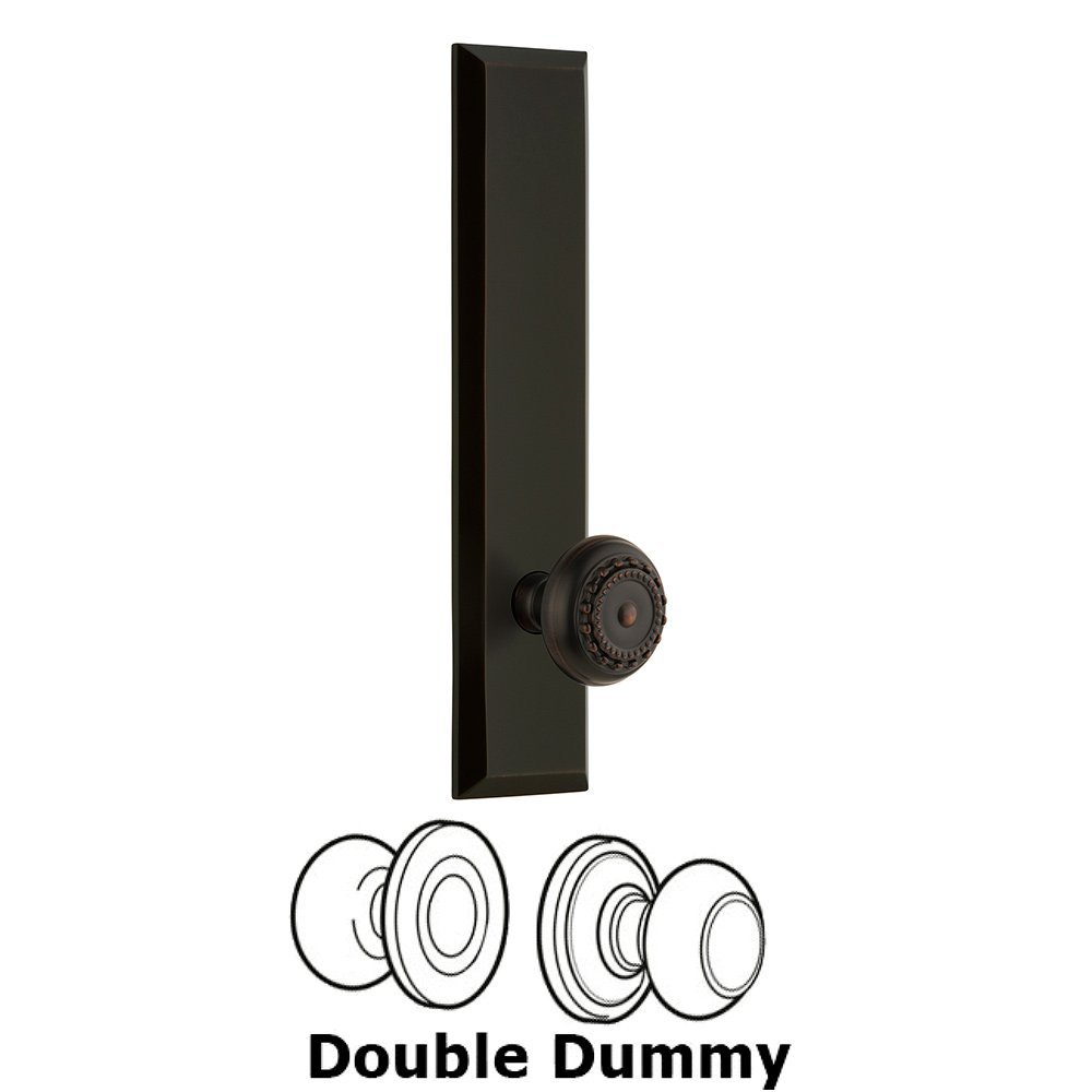 Double Dummy Fifth Avenue Tall with Parthenon Knob in Timeless Bronze