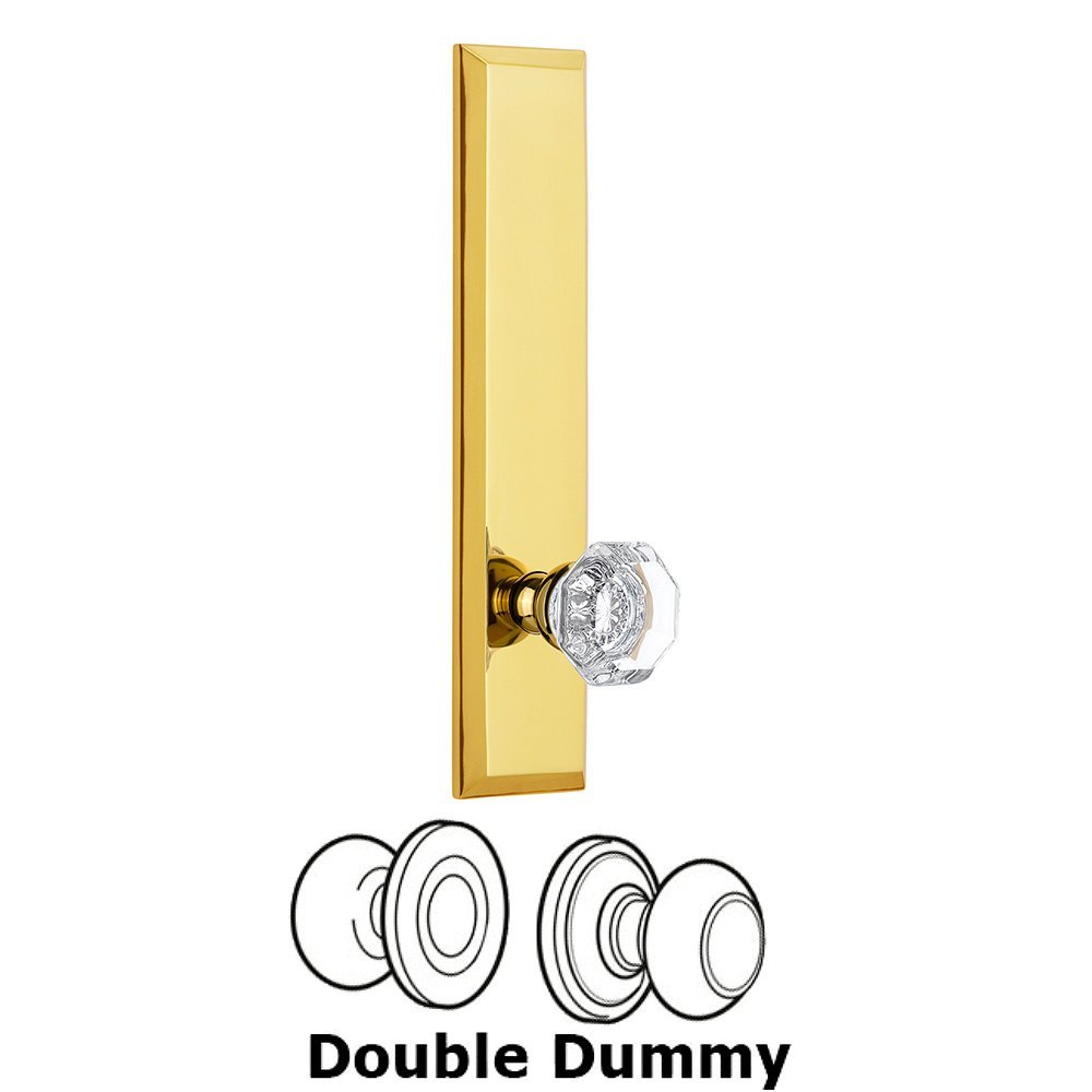 Double Dummy Fifth Avenue Tall with Chambord Knob in Polished Brass