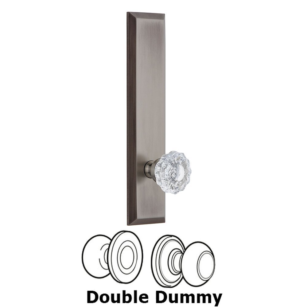 Double Dummy Fifth Avenue Tall with Versailles Knob in Antique Pewter