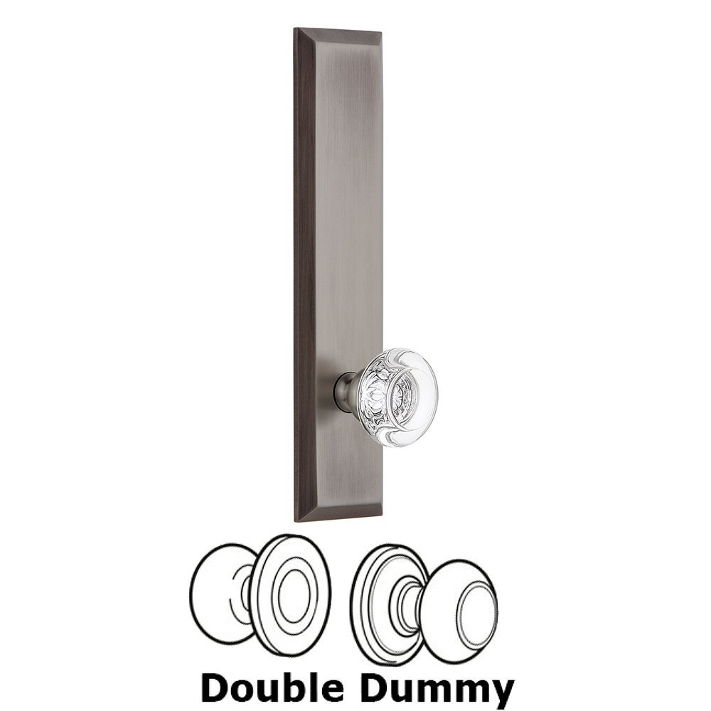 Double Dummy Fifth Avenue Tall with Bordeaux Knob in Antique Pewter