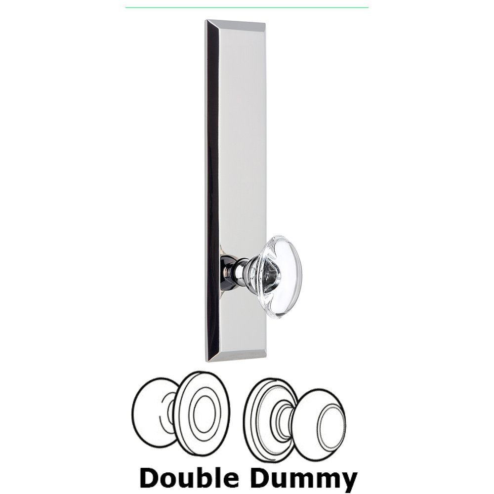 Double Dummy Fifth Avenue Tall with Provence Knob in Bright Chrome