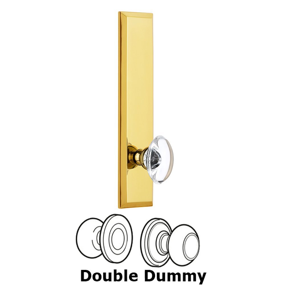 Double Dummy Fifth Avenue Tall with Provence Knob in Polished Brass