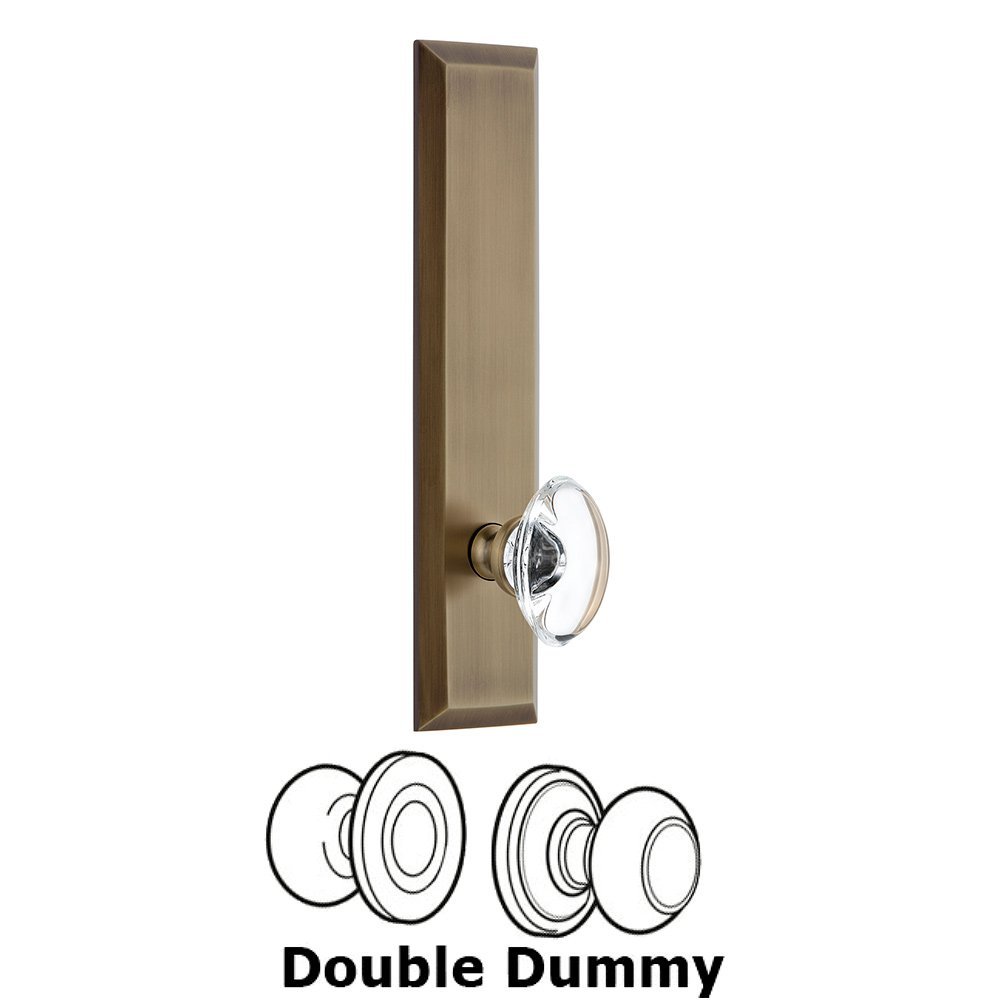 Double Dummy Fifth Avenue Tall with Provence Knob in Vintage Brass