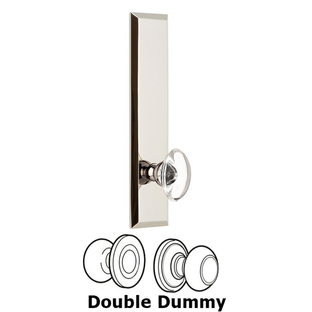 Double Dummy Fifth Avenue Tall with Provence Knob in Polished Nickel