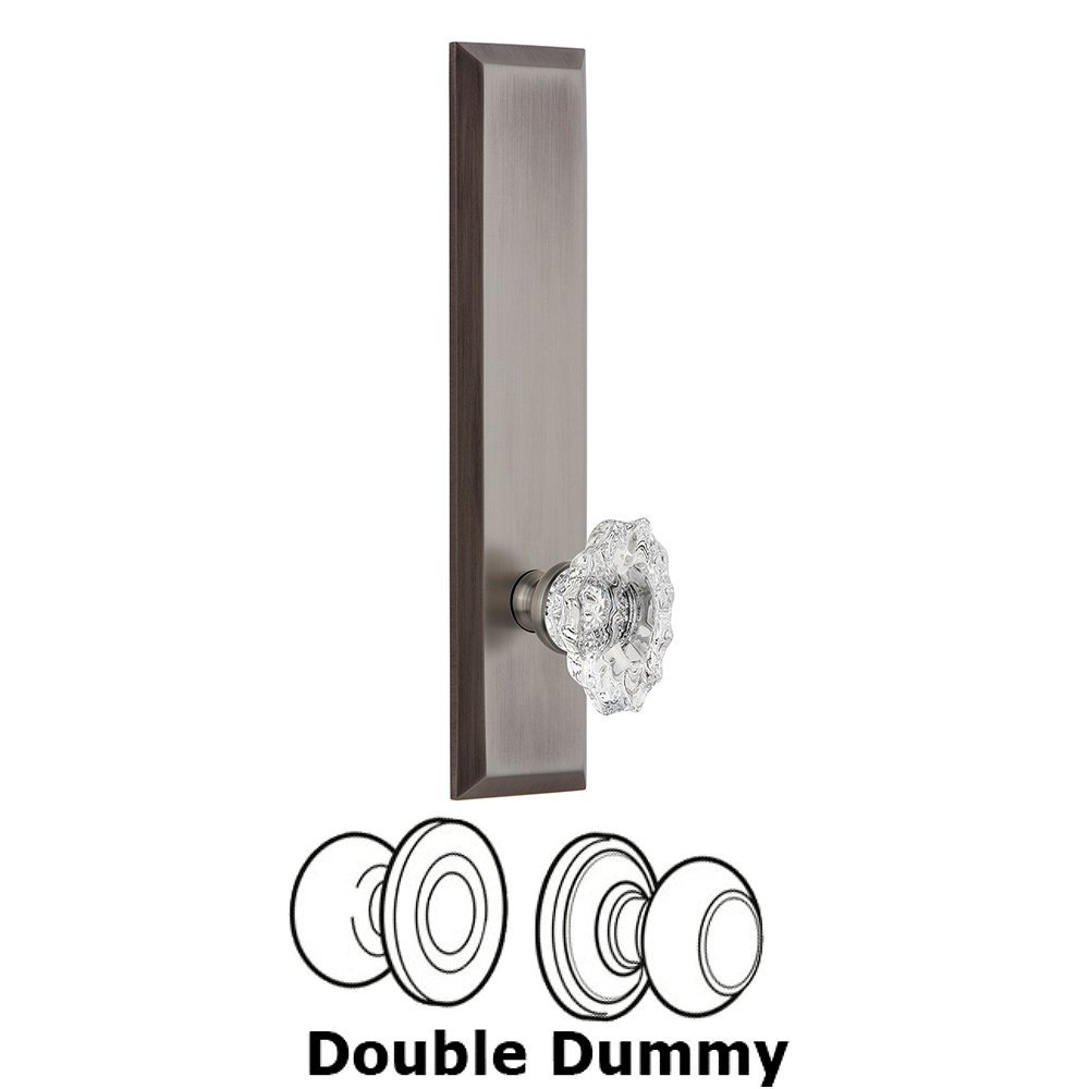 Double Dummy Fifth Avenue Tall with Biarritz Knob in Antique Pewter