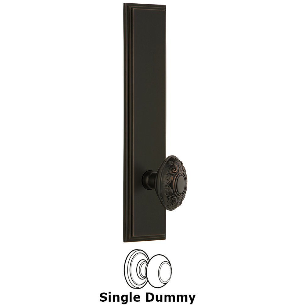 Dummy Carre Tall Plate with Grande Victorian Knob in Timeless Bronze
