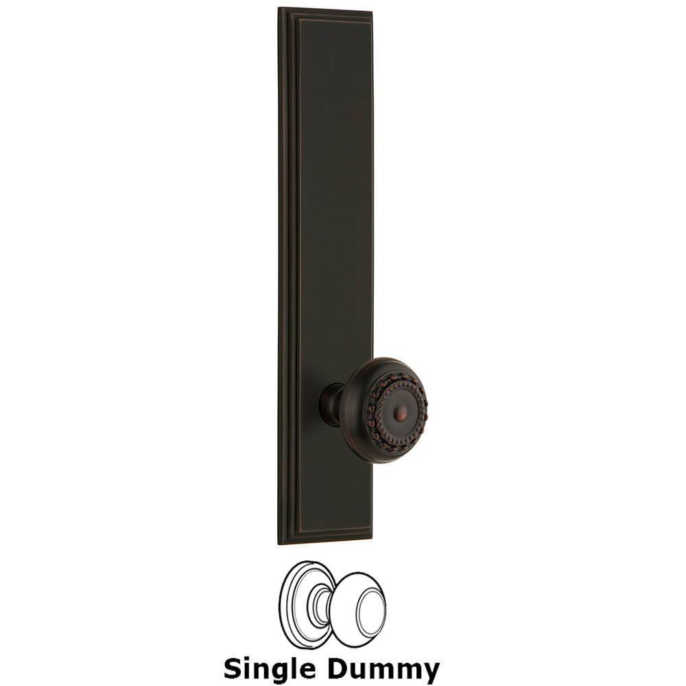Dummy Carre Tall Plate with Parthenon Knob in Timeless Bronze