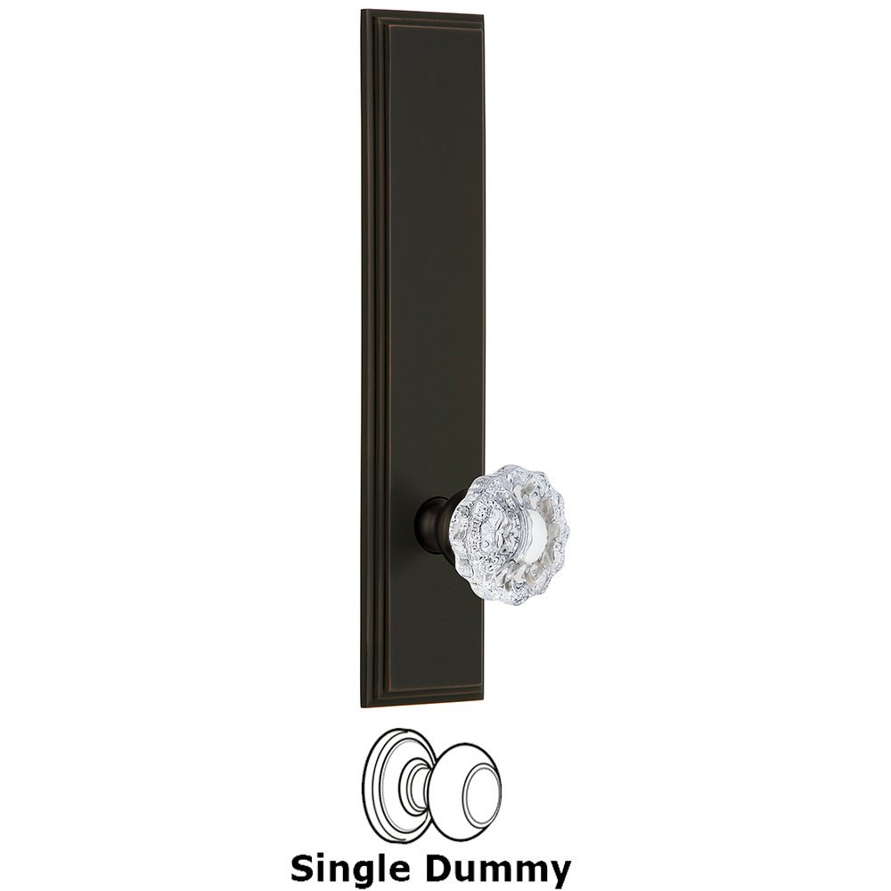 Dummy Carre Tall Plate with Versailles Knob in Timeless Bronze