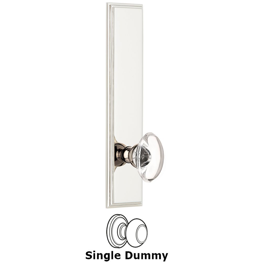 Dummy Carre Tall Plate with Provence Knob in Polished Nickel