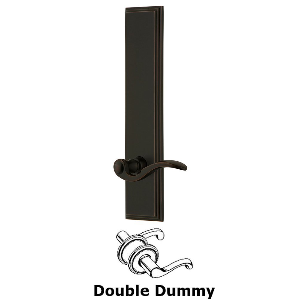 Double Dummy Carre Tall Plate with Bellagio Lever in Timeless Bronze