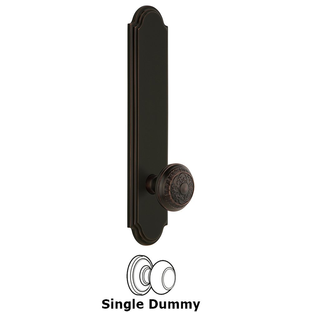 Tall Plate Dummy with Windsor Knob in Timeless Bronze