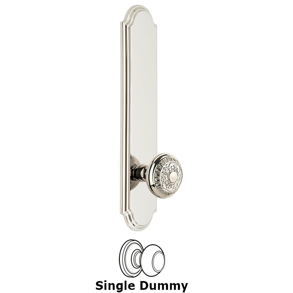 Tall Plate Dummy with Windsor Knob in Polished Nickel