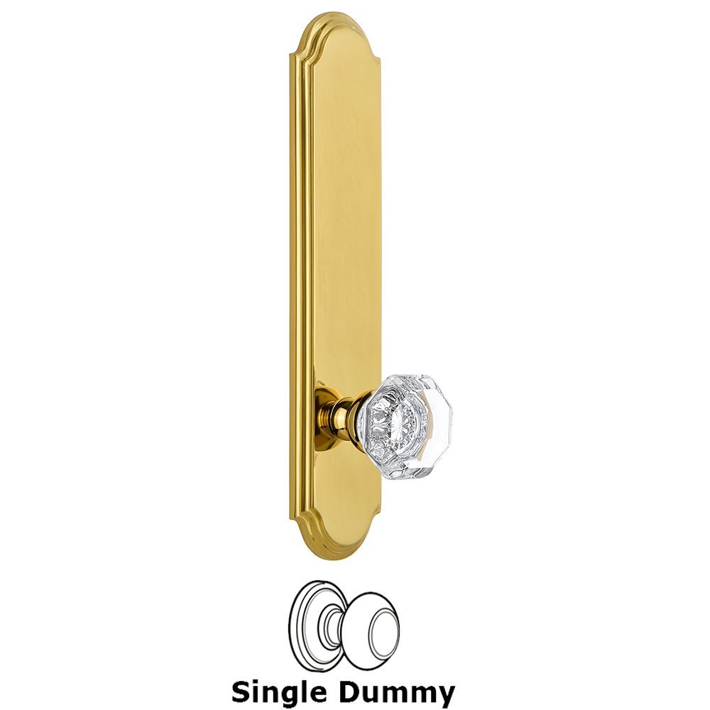 Tall Plate Dummy with Chambord Knob in Lifetime Brass