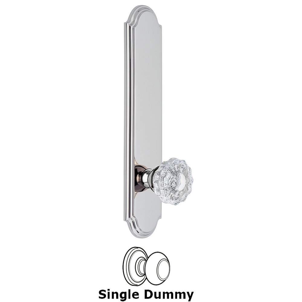 Tall Plate Dummy with Versailles Knob in Bright Chrome