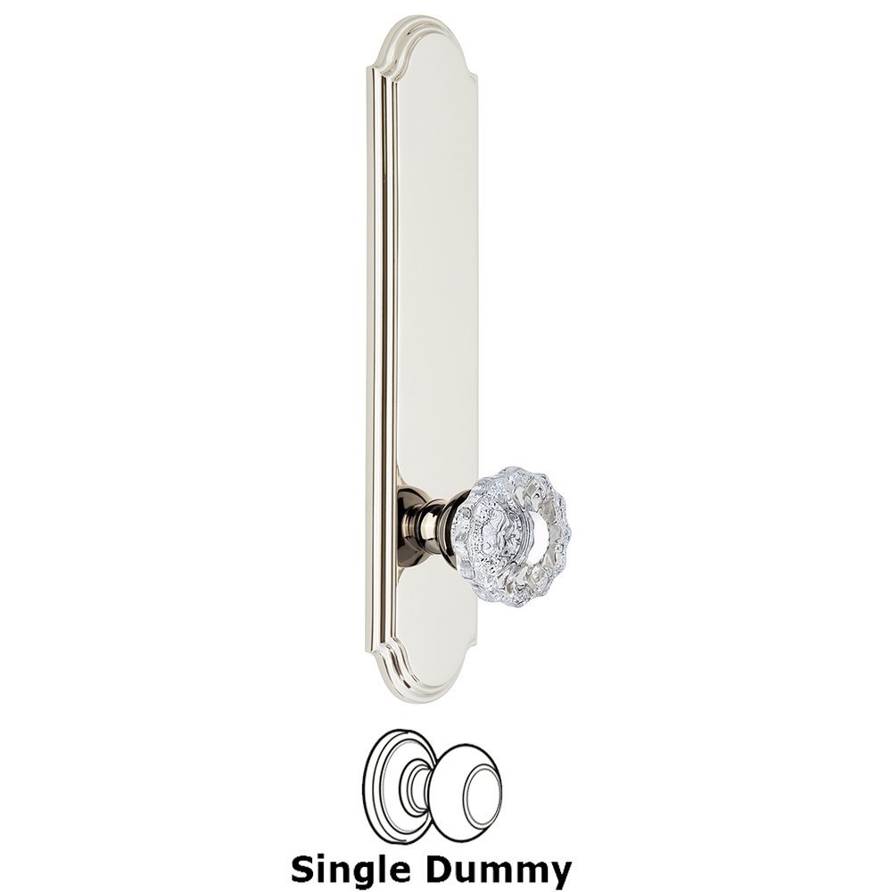Tall Plate Dummy with Versailles Knob in Polished Nickel