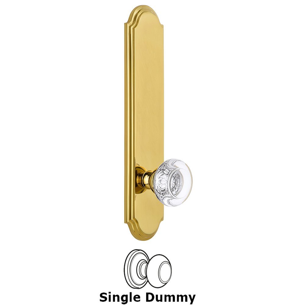 Tall Plate Dummy with Bordeaux Knob in Polished Brass