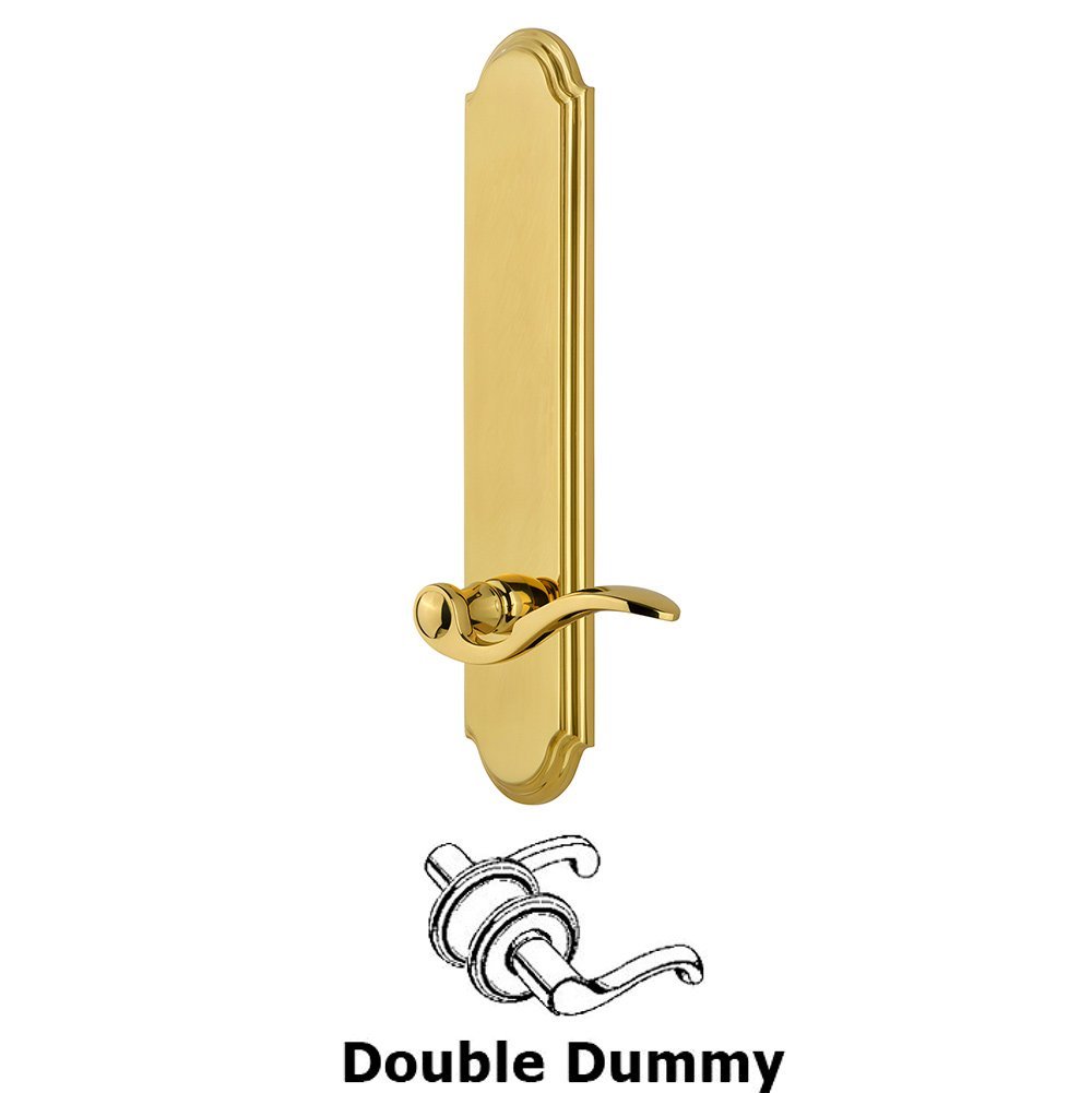 Tall Plate Double Dummy with Bellagio Lever in Lifetime Brass