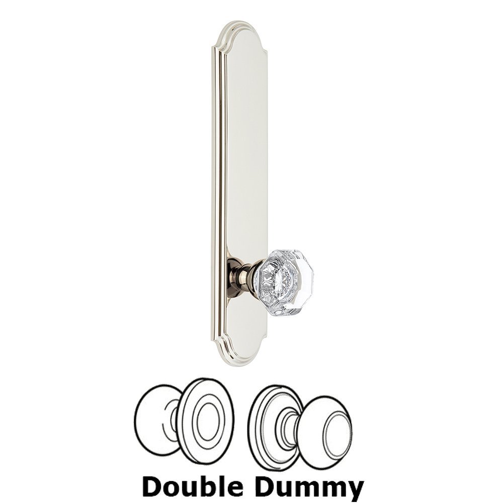 Tall Plate Double Dummy with Chambord Knob in Polished Nickel