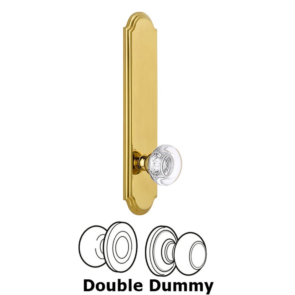 Tall Plate Double Dummy with Bordeaux Knob in Lifetime Brass