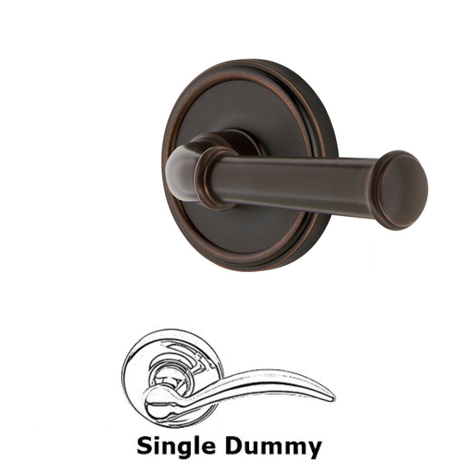 Single Dummy Georgetown Rosette with Georgetown Right Handed Lever in Timeless Bronze