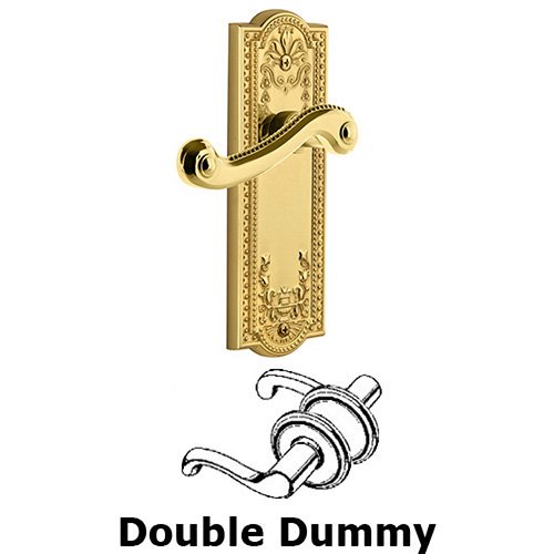 Double Dummy Parthenon Plate with Newport Right Handed Lever in Lifetime Brass