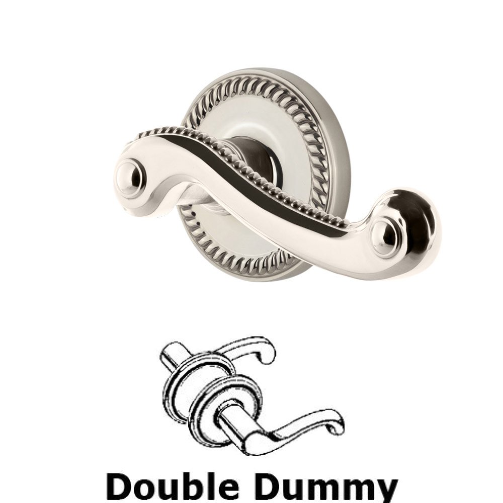 Grandeur Newport Plate Double Dummy with Newport Lever in Polished Nickel