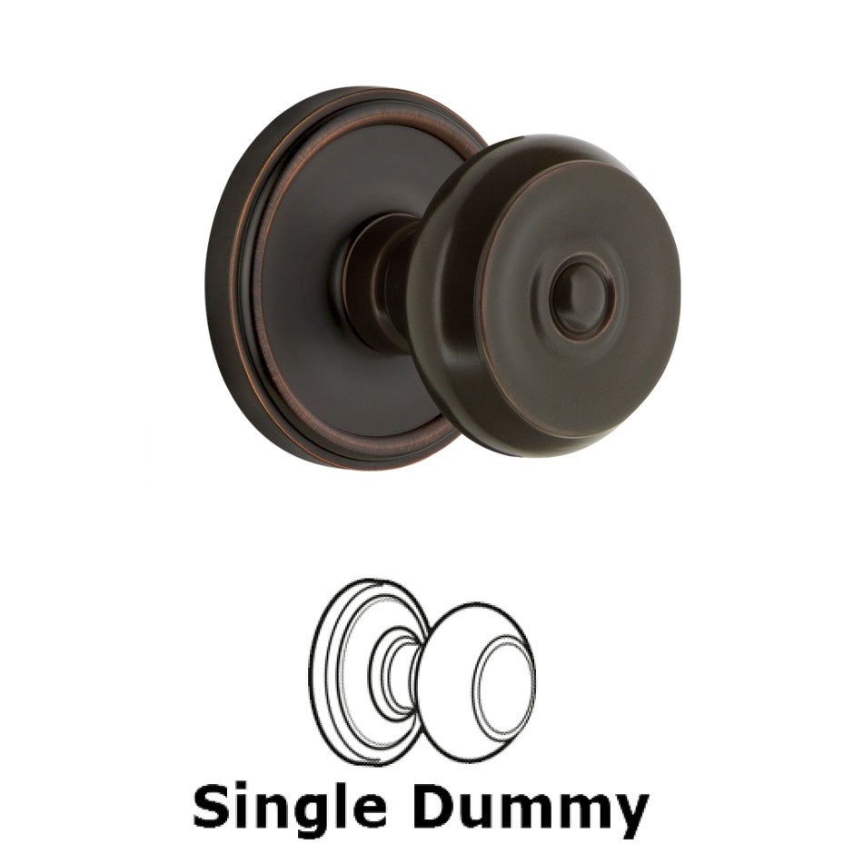 Grandeur Georgetown Plate Dummy with Bouton Knob in Timeless Bronze