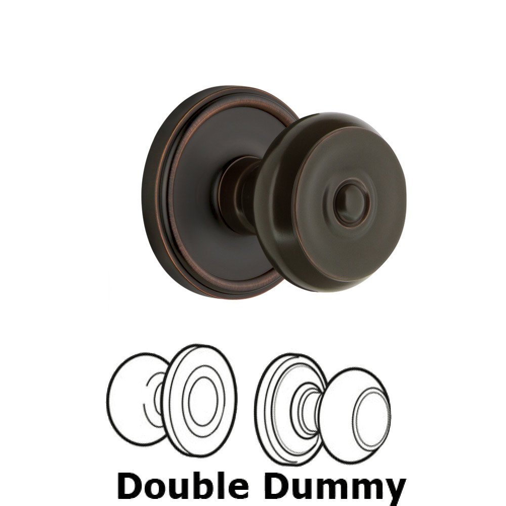 Grandeur Georgetown Plate Double Dummy with Bouton Knob in Timeless Bronze