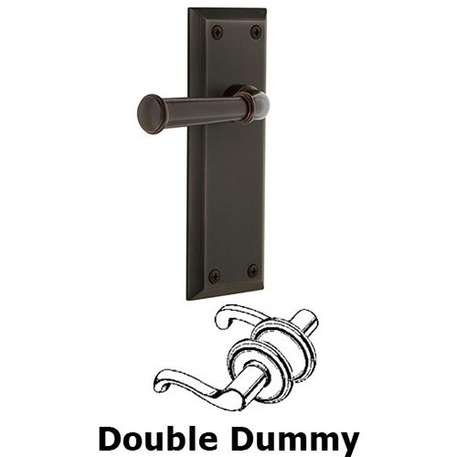 Double Dummy Fifth Avenue Plate with Georgetown Left Handed Lever in Timeless Bronze