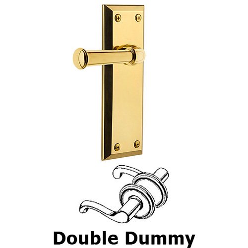Double Dummy Fifth Avenue Plate with Georgetown Right Handed Lever in Lifetime Brass
