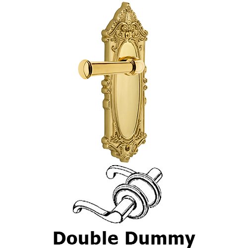 Grandeur Grande Victorian Plate Double Dummy with Georgetown Lever in Polished Brass