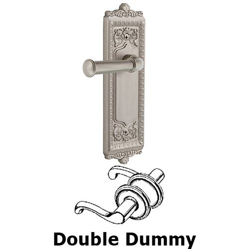 Double Dummy Windsor Plate with Left Handed Georgetown Lever in Satin Nickel