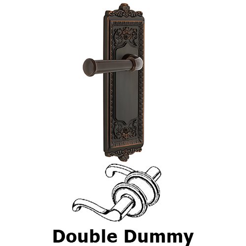 Double Dummy Windsor Plate with Right Handed Georgetown Lever in Timeless Bronze