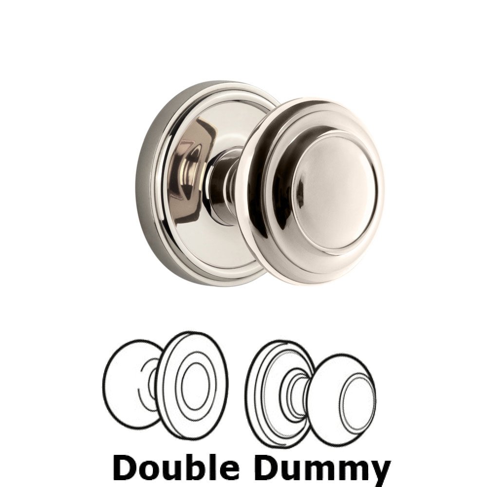 Grandeur Georgetown Plate Double Dummy with Circulaire Knob in Polished Nickel