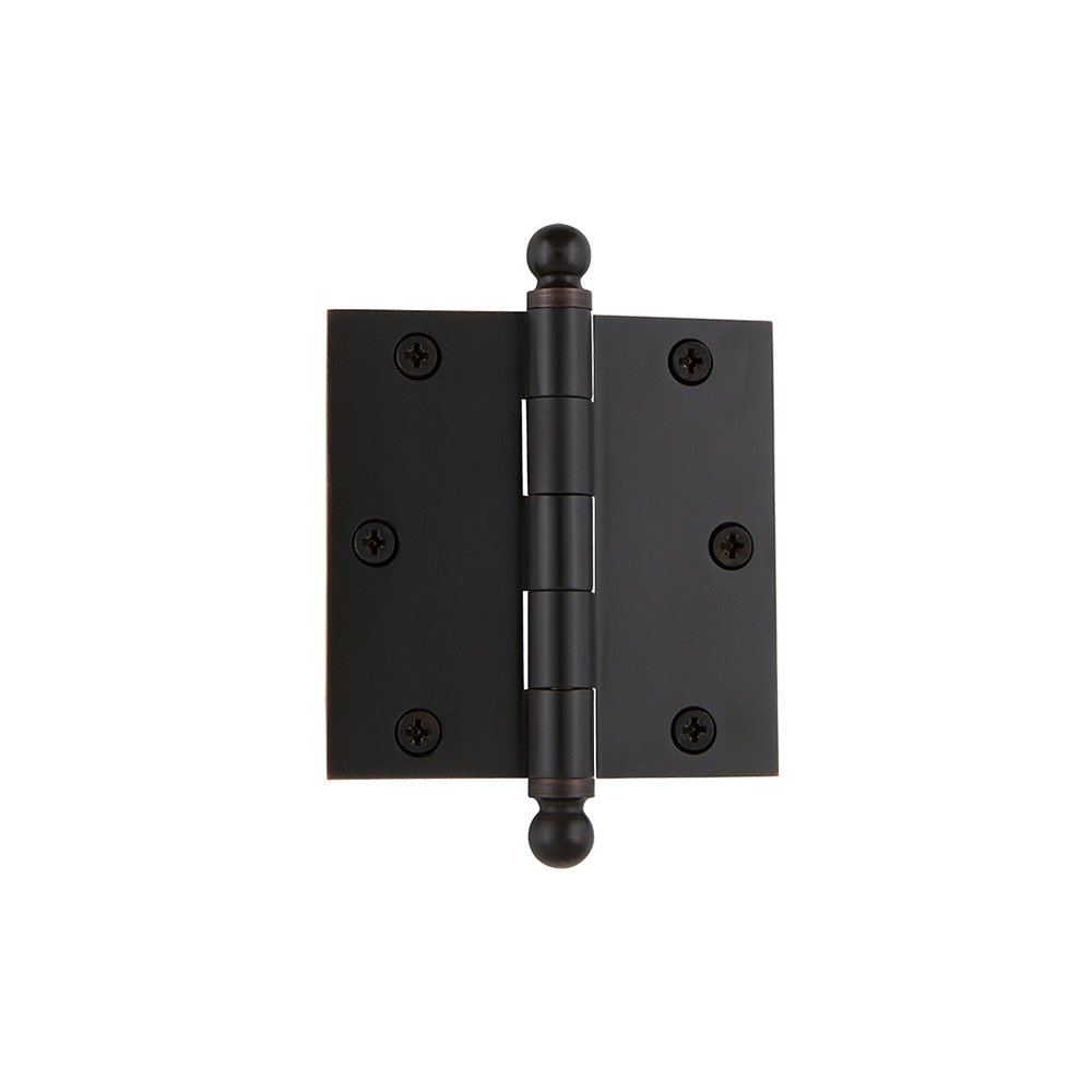 3 1/2" Ball Tip Residential Hinge with Square Corners in Timeless Bronze