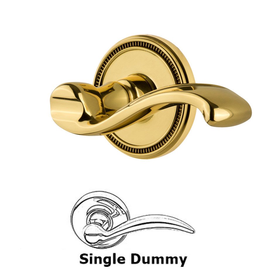 Grandeur Soleil Rosette Dummy with Portofino Lever in Polished Brass