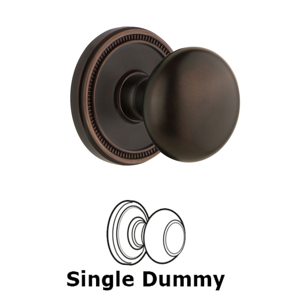 Soleil Rosette Dummy with Fifth Avenue Knob in Timeless Bronze