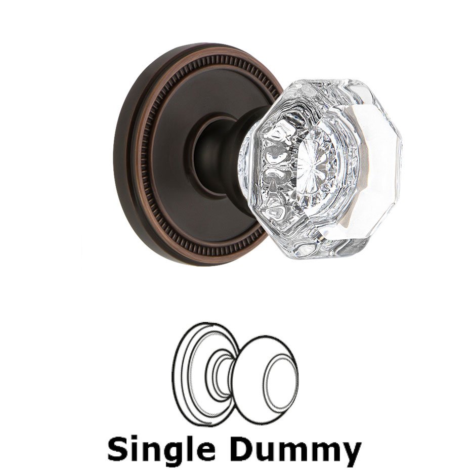 Soleil Rosette Dummy with Chambord Crystal Knob in Timeless Bronze