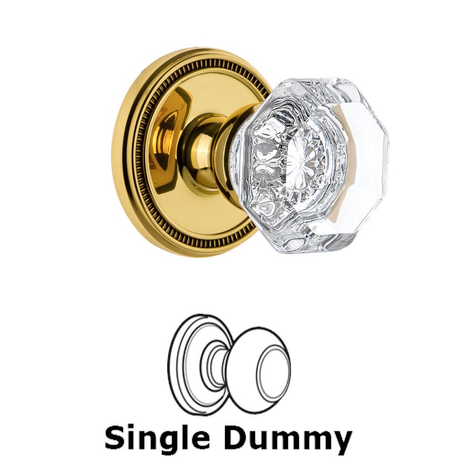 Soleil Rosette Dummy with Chambord Crystal Knob in Lifetime Brass